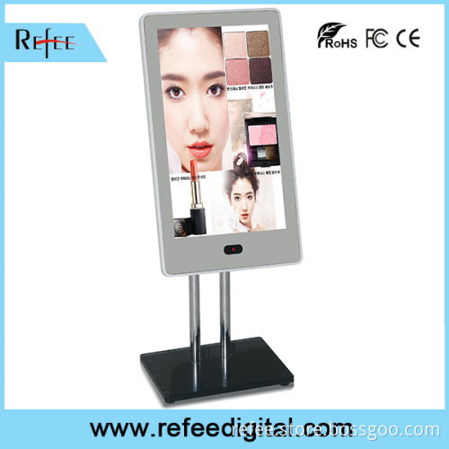 Refee Hot Selling Cosmetic/jewelry counter, 13.3 inch magic mirror display advertising,lcd magic mirror,magic mirror price